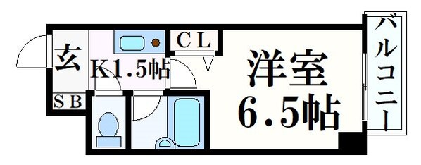 神戸三宮駅 徒歩4分 9階の物件間取画像